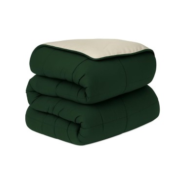 Relleno Nórdico BERLIN 400 GSM Reversible Verde y Beige | Oeko-Tex | Deslan Internacional