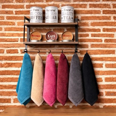 Pack 6 Paños Cocina Lisos 400 GSM 100% Algodón 50x50 cm | Multicolor | Deslan Internacional