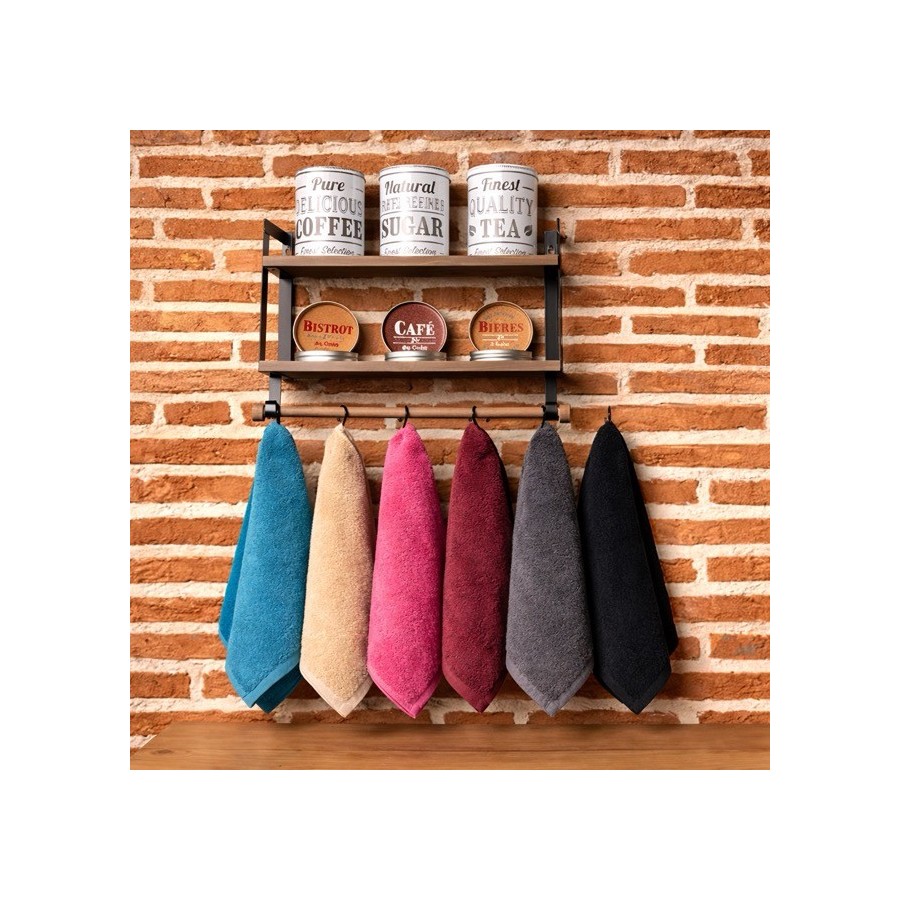 Pack 6 Paños Cocina Lisos 400 GSM 100% Algodón 50x50 cm | Multicolor | Deslan Internacional