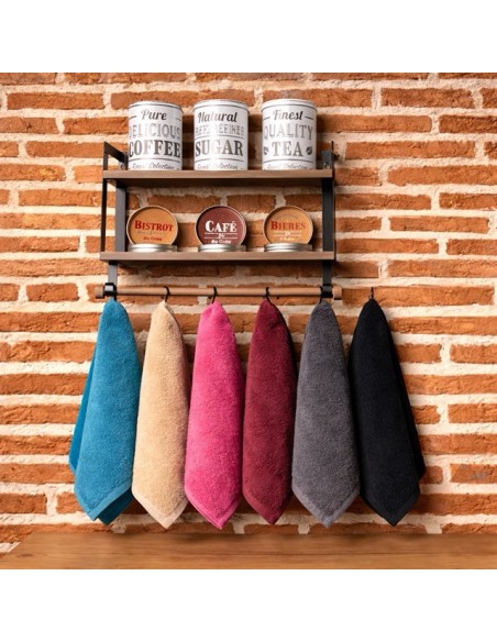 Pack 6 Paños Cocina Lisos 400 GSM 100% Algodón 50x50 cm | Multicolor | Deslan Internacional