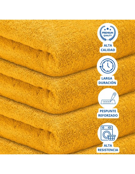 Toalla Mónaco 100% Algodón 450gr - Oro | Deslan Internacional