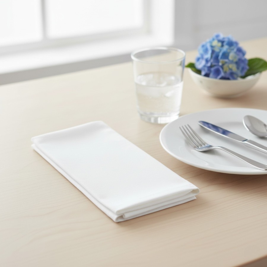 Servilletas Blancas de Tela 45x45 cm Pack 6 | Deslan Internacional