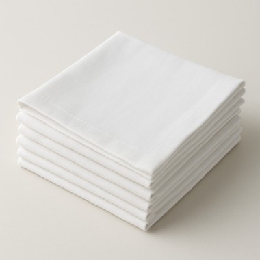 Servilletas Blancas de Tela 45x45 cm Pack 6 | Deslan Internacional