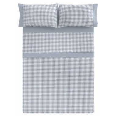 Juego Juego Sábanas Siero Azul Cama 150 cm 4 Piezas | DESLAN INTERNACIONAL