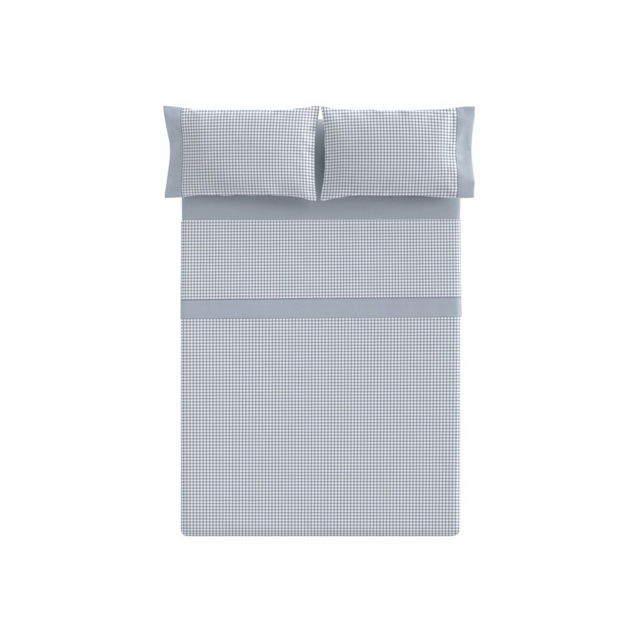 Juego Juego Sábanas Siero Azul Cama 150 cm 4 Piezas | DESLAN INTERNACIONAL