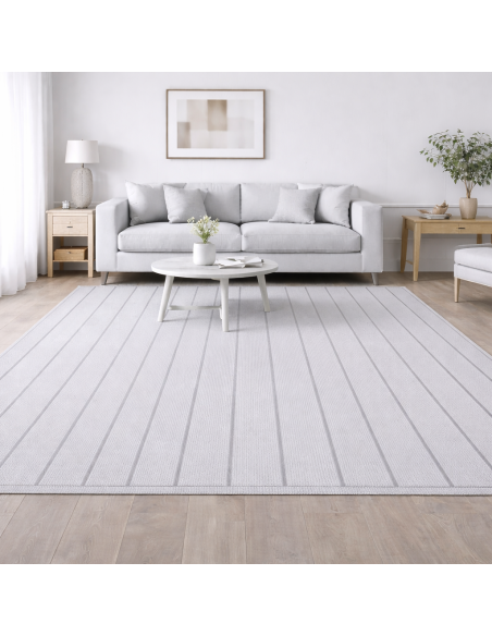 Alfombra Vinílica Mirel - Gris Antideslizante y Lavable | Deslan Internacional