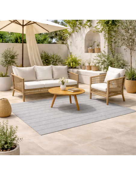 Alfombra Vinílica Mirel - Gris Antideslizante y Lavable | Deslan Internacional