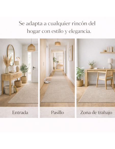 Alfombra Vinílica Mirel - Beige Antideslizante y Lavable | Deslan Internacional