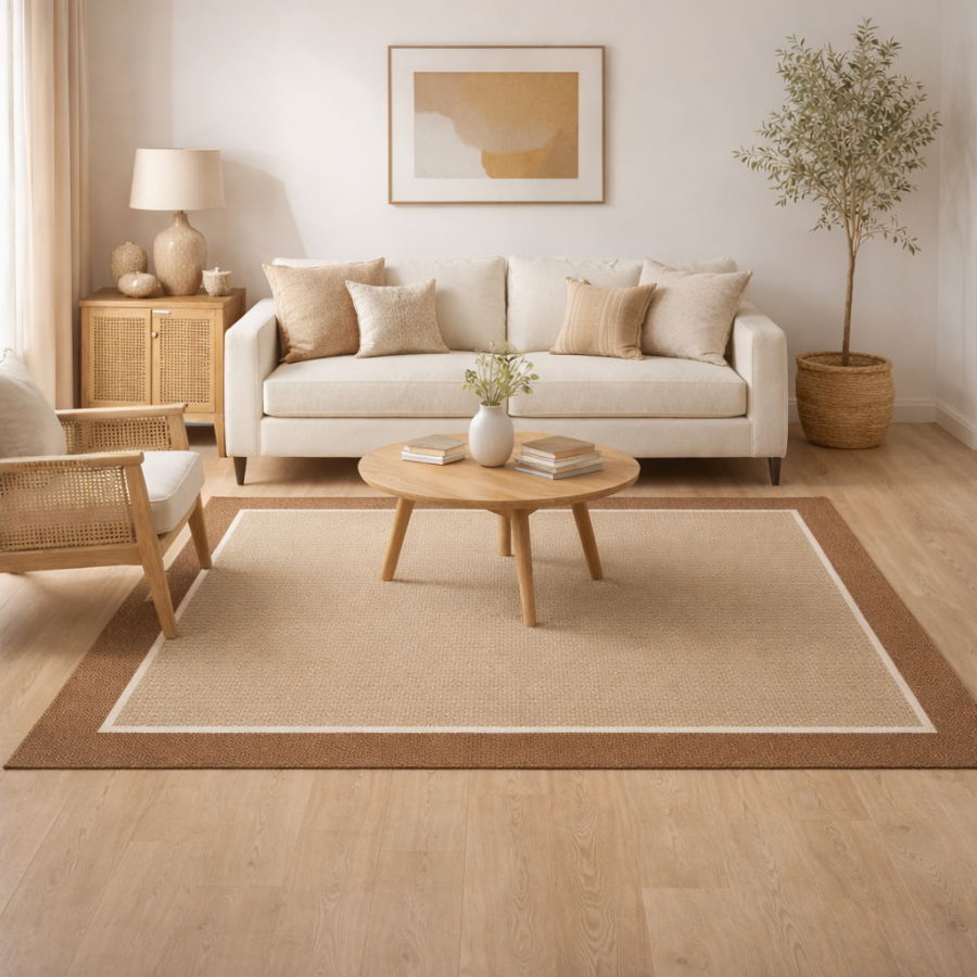 Alfombra Vinílica Allure - Beige Antideslizante y Lavable | Deslan Internacional