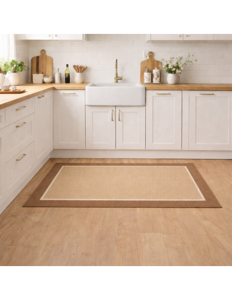 Alfombra Vinílica Allure - Beige Antideslizante y Lavable | Deslan Internacional