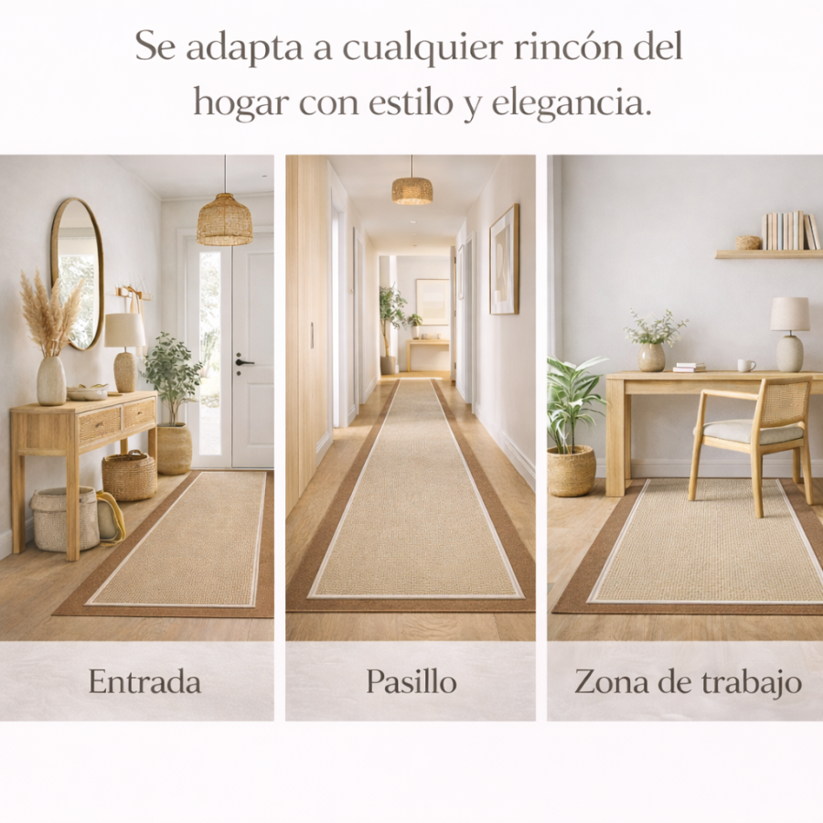 Alfombra Vinílica Allure - Beige Antideslizante y Lavable | Deslan Internacional