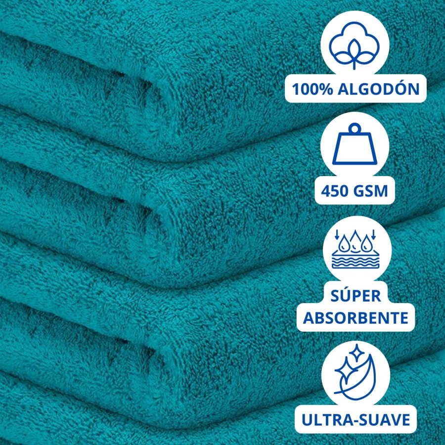 Toalla Mónaco 100% Algodón 450gr - Oceano | Deslan Internacional