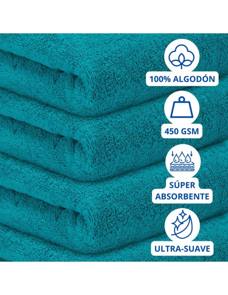 Toalla Mónaco 100% Algodón 450gr - Oceano | Deslan Internacional