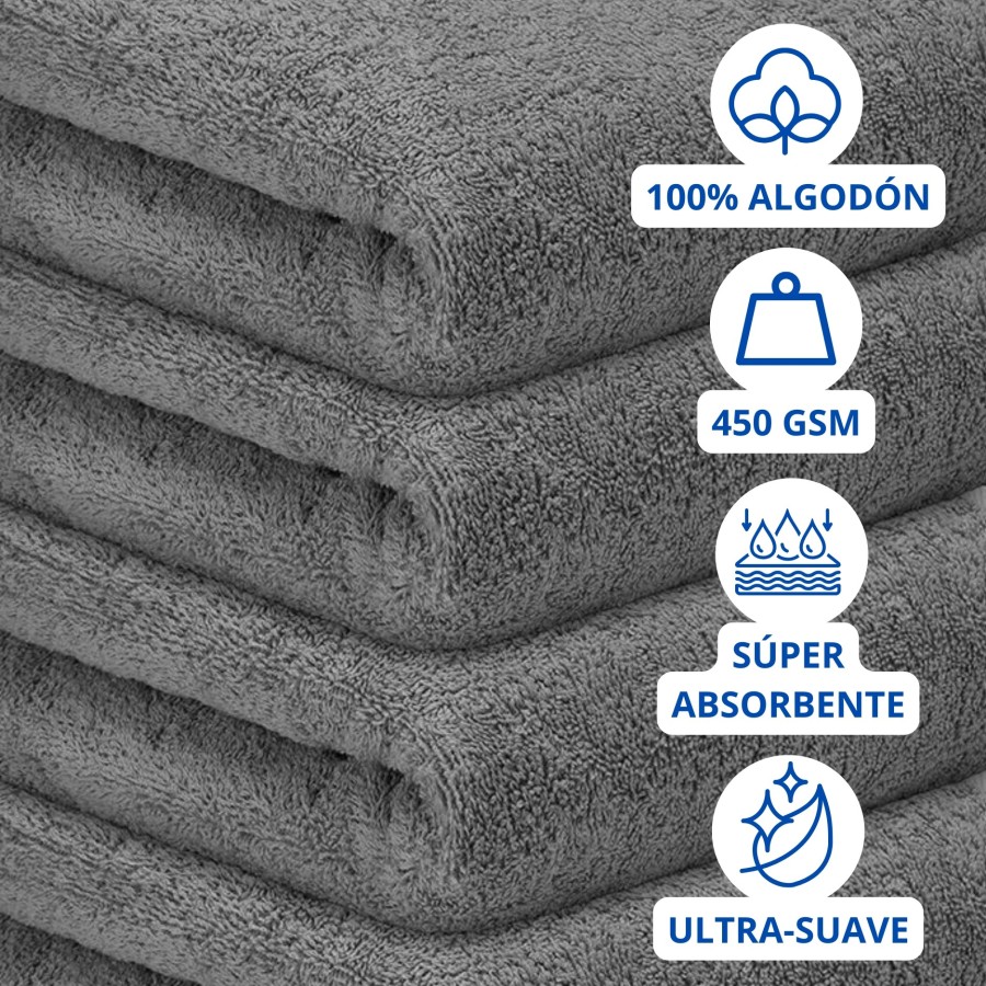 Toalla Mónaco 100% Algodón 450gr - Marengo | Deslan Internacional