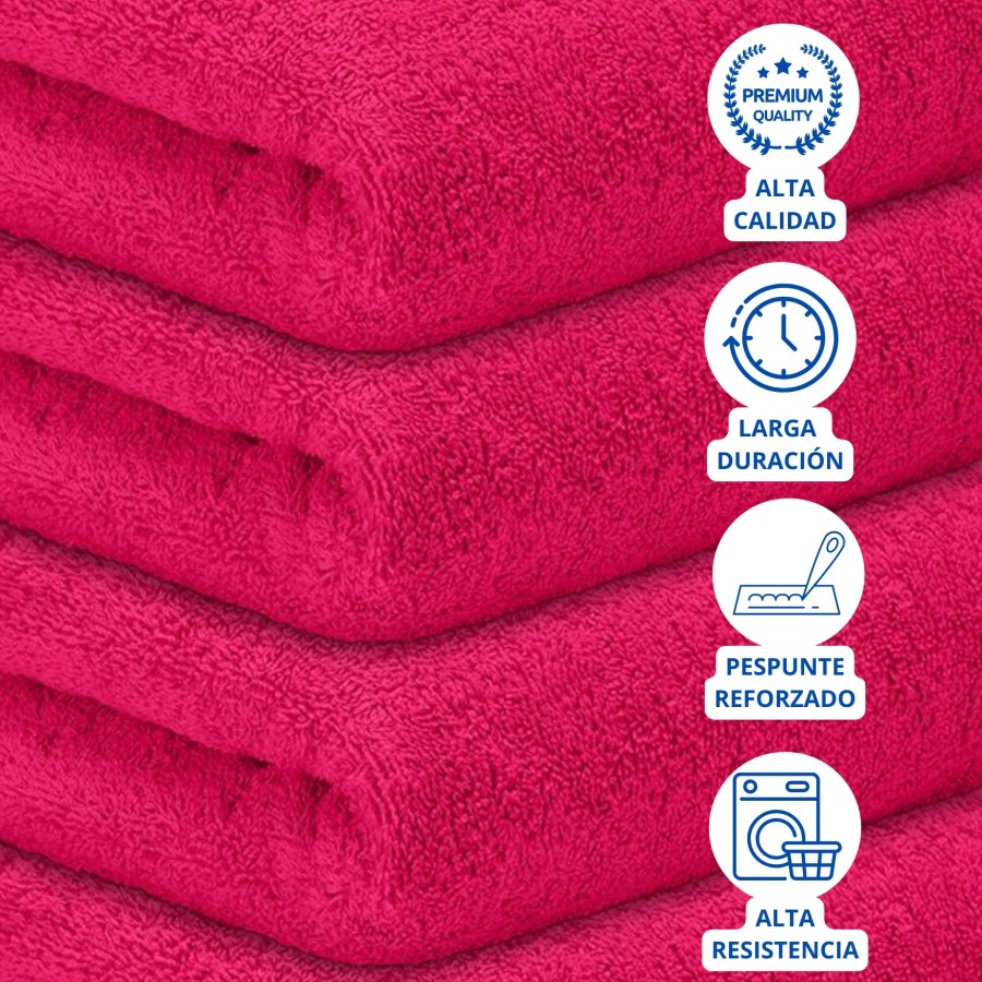 Toalla Mónaco 100% Algodón 450gr - Fuxia | Deslan Internacional
