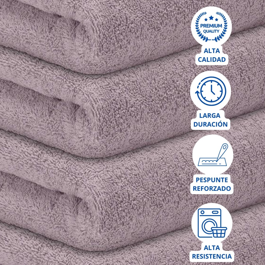 Toalla Mónaco 100% Algodón 450gr - Lila | Deslan Internacional