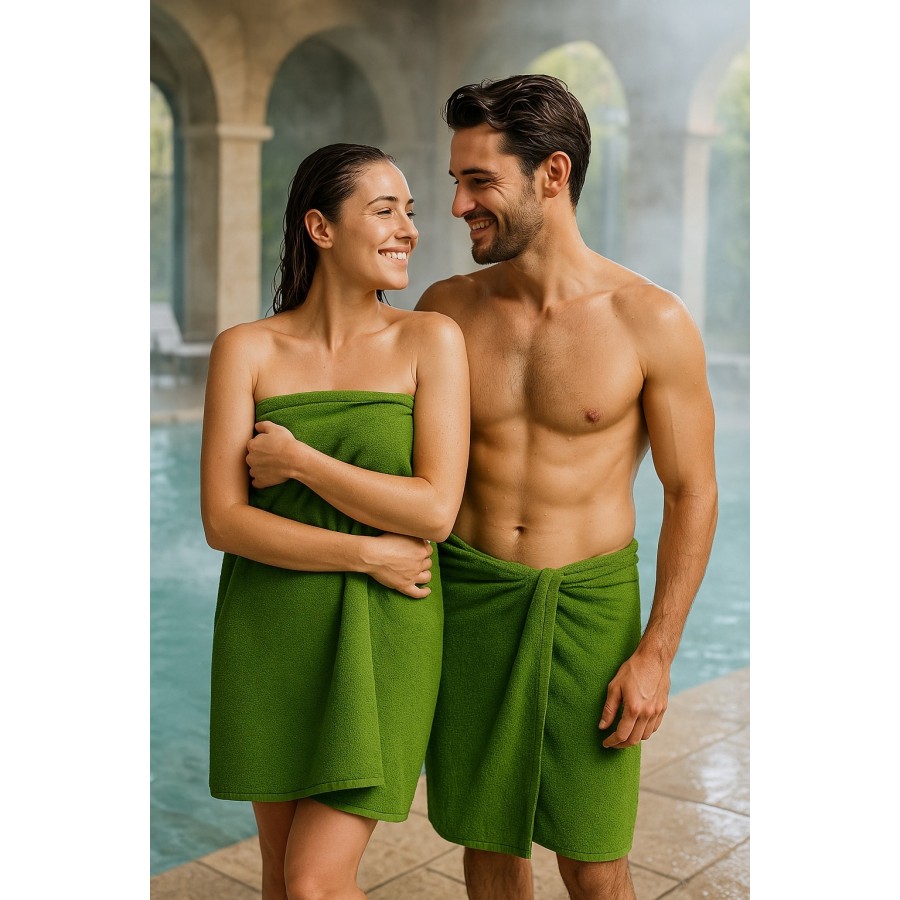 Toalla Mónaco 100% Algodón 450gr - Verde Hoja | Deslan Internacional