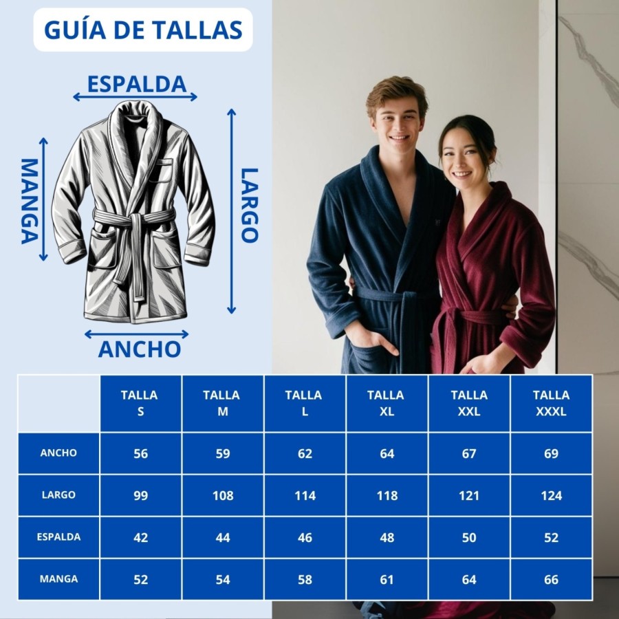 Albornoz Cuello Smoking 100% Algodón 450gr - Granate | Deslan Internacional