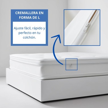 Funda de colchón de microfibra blanca | Deslan Internacional 2