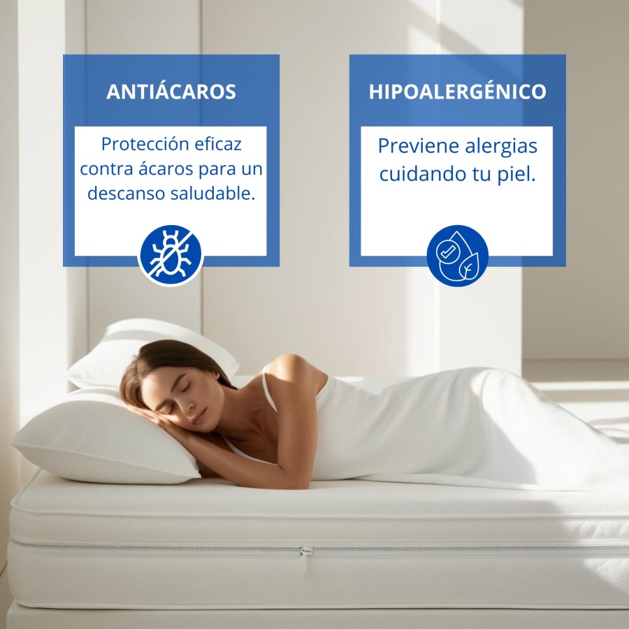 Funda de colchón de microfibra blanca | Deslan Internacional