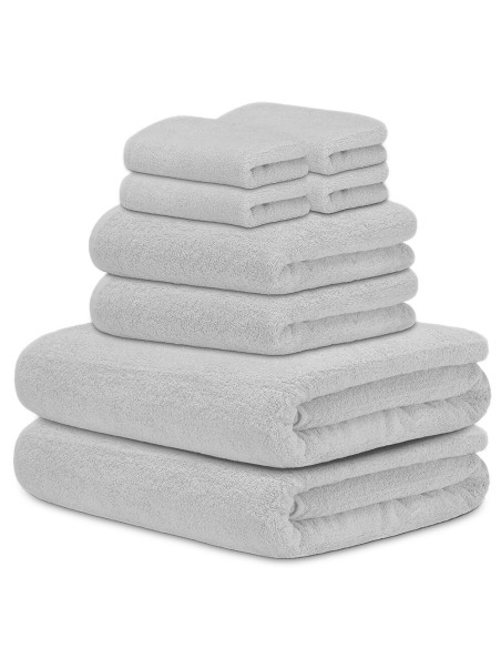 Toalla Mónaco 100% Algodón 450gr - Gris plata | Deslan Internacional