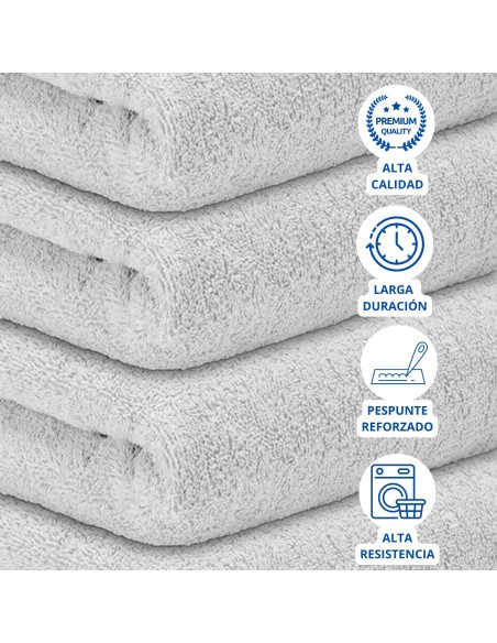 Toalla Mónaco 100% Algodón 450gr - Gris plata | Deslan Internacional