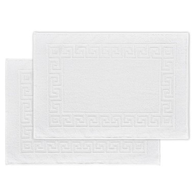 Alfombrín Blanco 100% Algodón 500gr con Greca Romana | Deslan Internacional 2