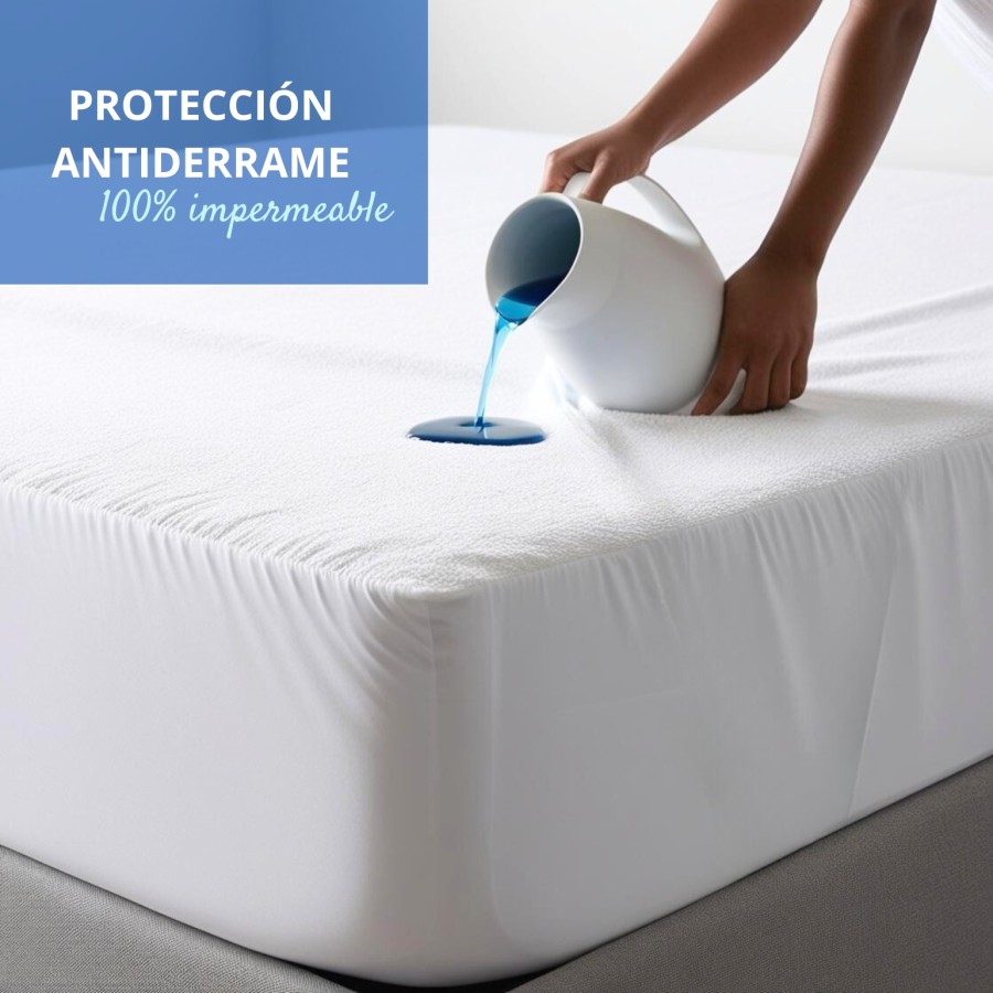Protector de colchón de rizo impermeable de Polialgodón | Deslan Internacional