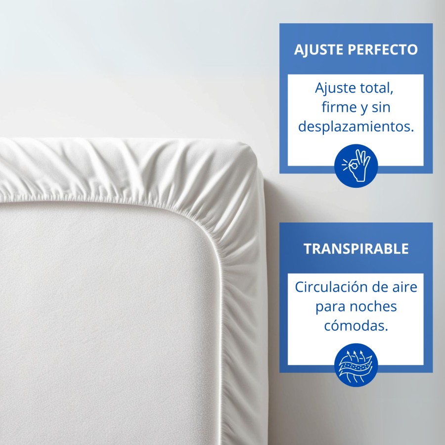 Protector de colchón de rizo impermeable de Polialgodón | Deslan Internacional