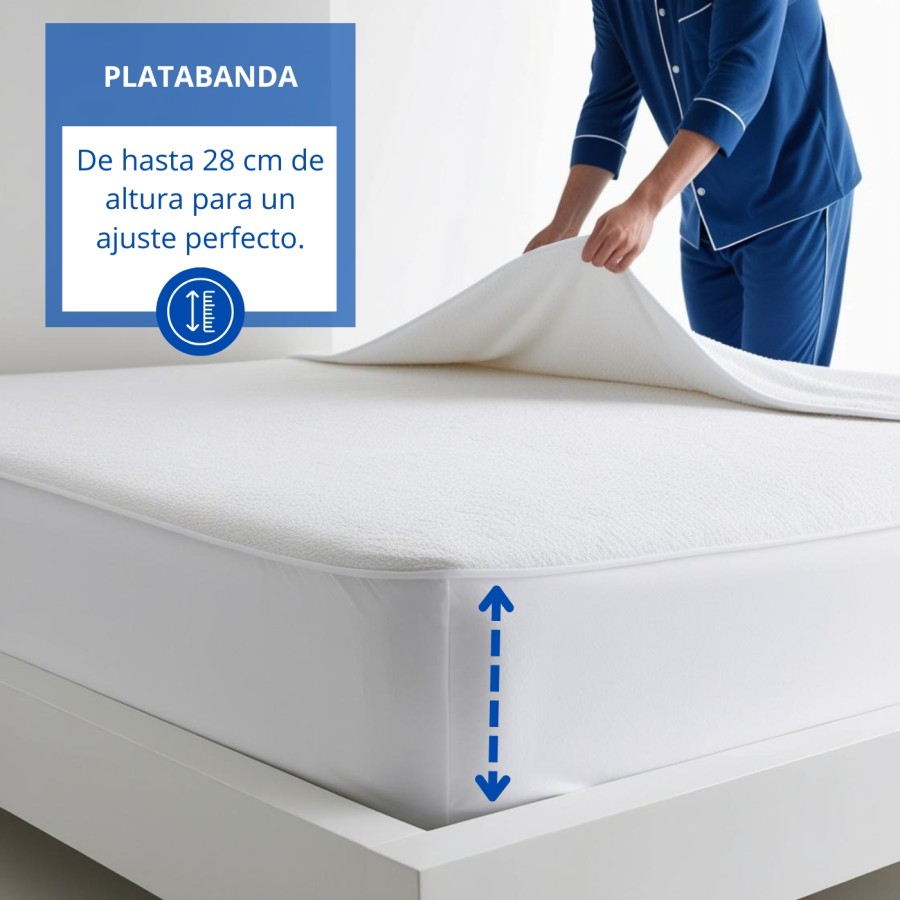 Protector de colchón de rizo impermeable de Polialgodón | Deslan Internacional