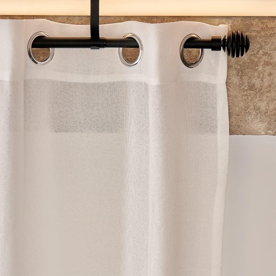 Barra de Cortina Extensible 120-210 cm - Bola Abierta - Negro | Deslan Internacional