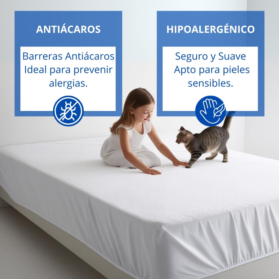 Protector de colchón de rizo impermeable de Polialgodón | Deslan Internacional