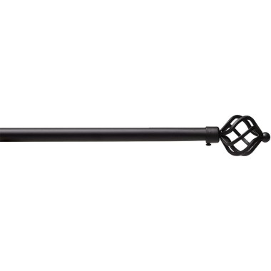 Barra de Cortina Extensible 120-210 cm - Espira - Negro | Deslan Internacional