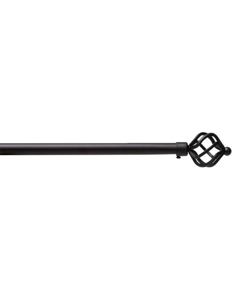 Barra de Cortina Extensible 120-210 cm - Espira - Negro | Deslan Internacional