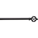 Barra de Cortina Extensible 120-210 cm - Espira - Negro | Deslan Internacional