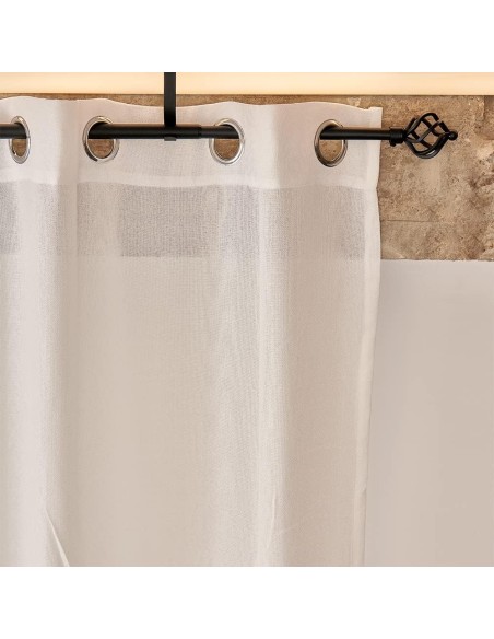Barra de Cortina Extensible 120-210 cm - Espira - Negro | Deslan Internacional