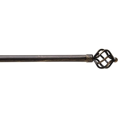 Barra de Cortina Extensible 120-210 cm - Espira - Negro/Oro | Deslan Internacional