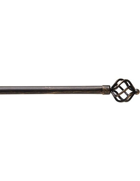Barra de Cortina Extensible 120-210 cm - Espira - Negro/Oro | Deslan Internacional