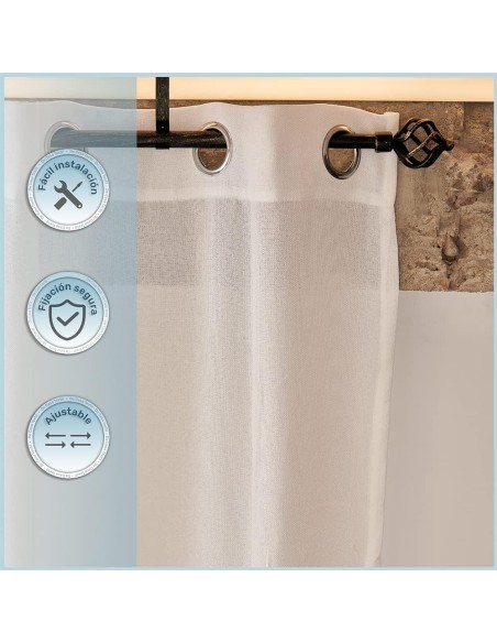 Barra de Cortina Extensible 120-210 cm - Espira - Negro/Oro | Deslan Internacional