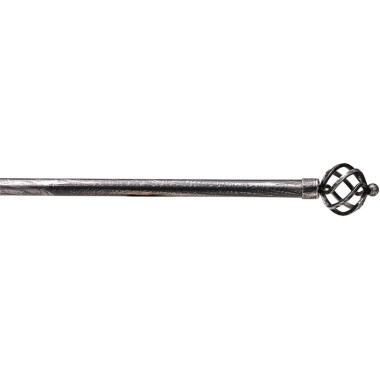 Barra de Cortina Extensible 120-210 cm - Espira - Negro/Plata | Deslan Internacional
