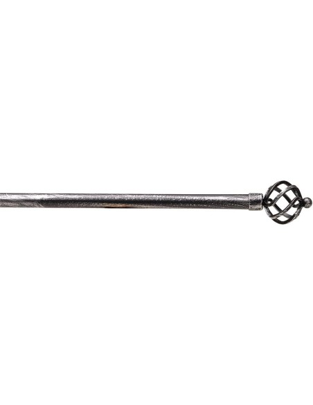 Barra de Cortina Extensible 120-210 cm - Espira - Negro/Plata | Deslan Internacional