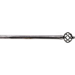 Barra de Cortina Extensible 120-210 cm - Espira - Negro/Plata | Deslan Internacional