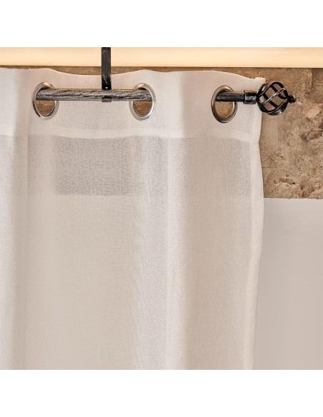 Barra de Cortina Extensible 120-210 cm - Espira - Negro/Plata | Deslan Internacional