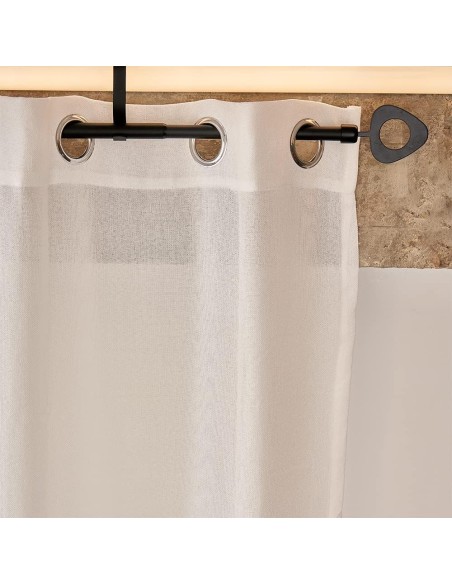 Barra de Cortina Extensible 120-210 cm - Flecha - Negro | Deslan Internacional