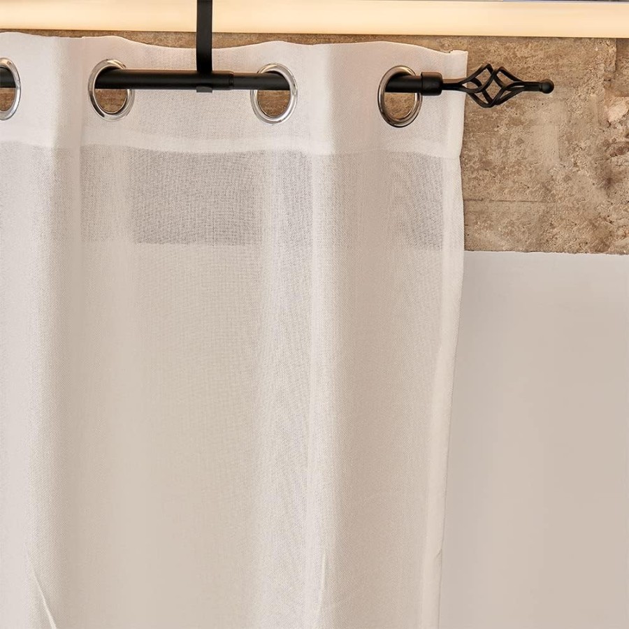 Barra de Cortina Extensible 120-210 cm - Piña - Negro | Deslan Internacional