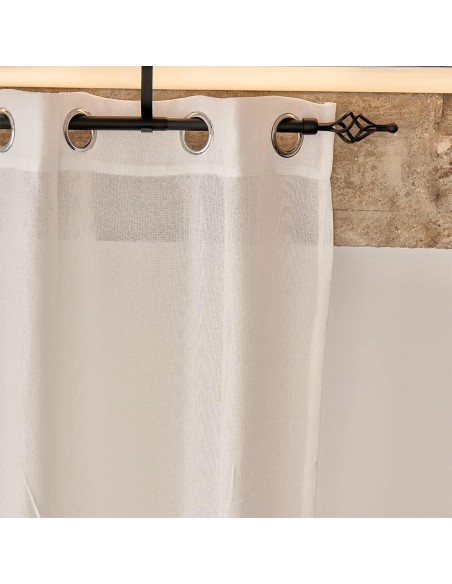 Barra de Cortina Extensible 120-210 cm - Piña - Negro | Deslan Internacional