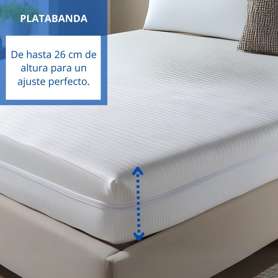 Funda de colchón blanca tejido cutí | Deslan Internacional