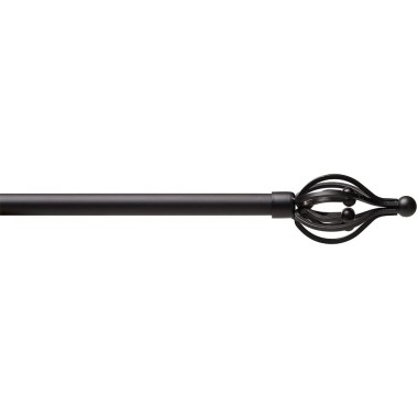 Barra de Cortina Extensible 120-210 cm - Rustica - Negro | Deslan Internacional