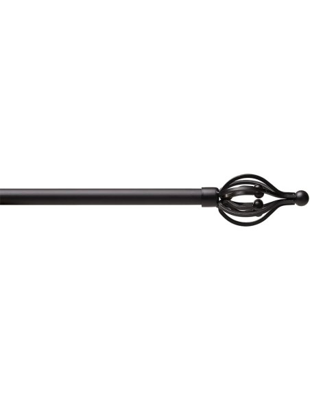 Barra de Cortina Extensible 120-210 cm - Rustica - Negro | Deslan Internacional