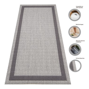 Alfombra Vinílica Fiori - Beige Antideslizante y Lavable | Deslan Internacional 2